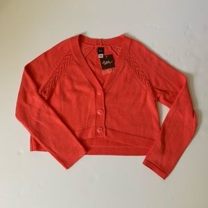 NEW Tea Collection Cropped Cardigan L 8 10